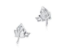 Cute Leaves Shaped Silver Stud Earring STS-5172